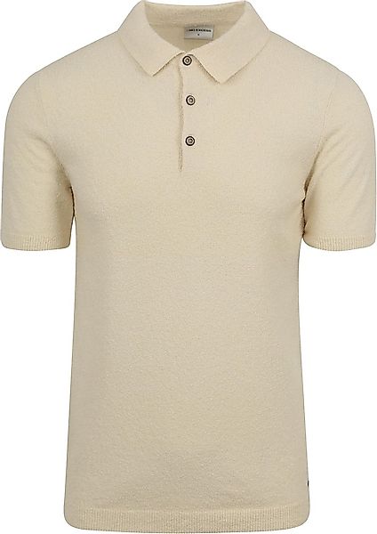 No Excess Knitted Poloshirt Struktur Ecru  - Größe XXL günstig online kaufen