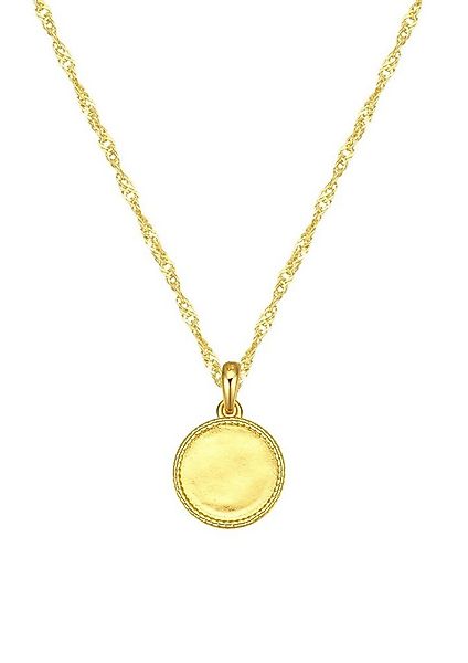 Hey Happiness Silberkette Plättchen Kreis, Singapur Kette, Medaillon Anhäng günstig online kaufen