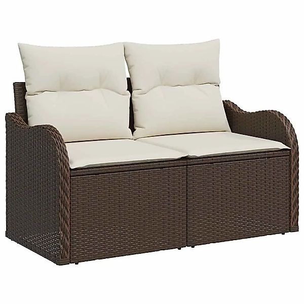 vidaXL Gartensofa Braun 121 x 62 x 69cm Poly-Rattan 42006723 günstig online kaufen