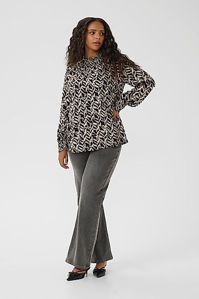KAFFE Curve Langarmbluse Langarm-Bluse KCdena Große günstig online kaufen