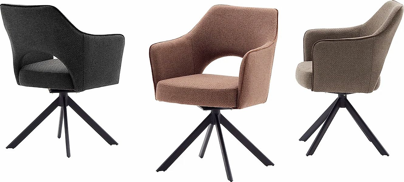 MCA furniture 4-Fußstuhl "Tonala" (Set) 2 Stk. Velourstoff grob (2er-Set), günstig online kaufen