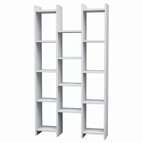 Homemania Bücherregal Teo 90x22x164 cm Weiß Bücherregal weiß günstig online kaufen