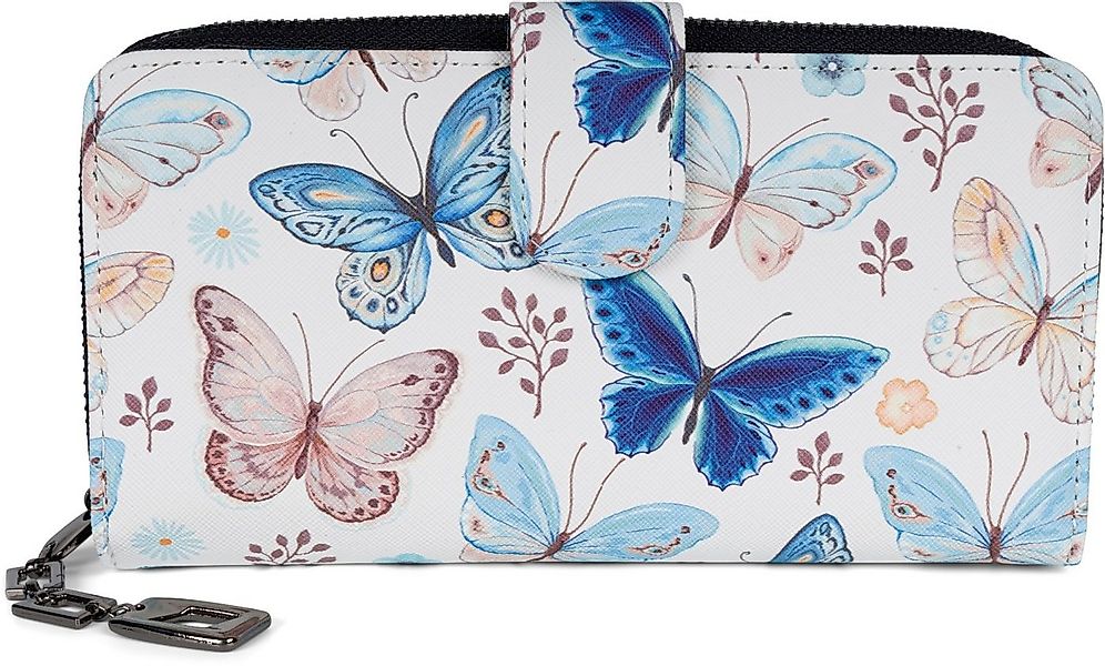 styleBREAKER Geldbörse Geldbörse mit Schmetterling Muster (1-tlg) günstig online kaufen