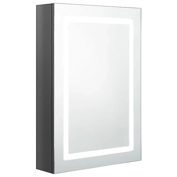 vidaXL LED-Spiegelschrank fürs Bad Glänzend Grau 50x13x70 cm 326491 günstig online kaufen