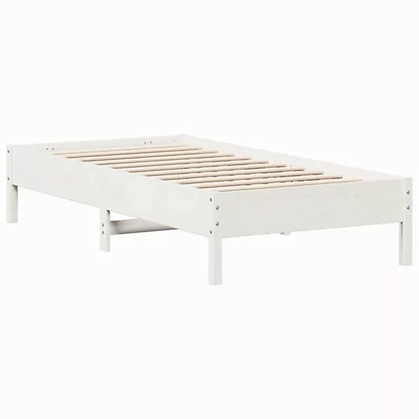 vidaXL Bettgestell Massivholzbett Weiß 90x190 cm Kiefer Bett Bettgestell günstig online kaufen