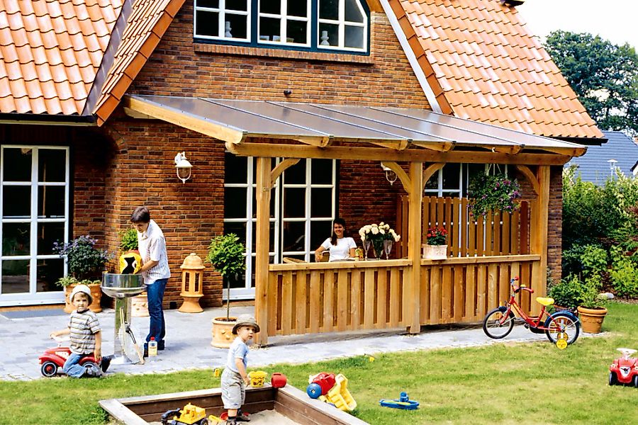 Skanholz Terrassendach "Rimini" 541 cm Breite, verschiedene Tiefen günstig online kaufen