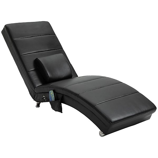 HOMCOM Relaxliege mit Massagefunktion Hohe Rückenlehn Schwarz 58 x 163 x 87 günstig online kaufen