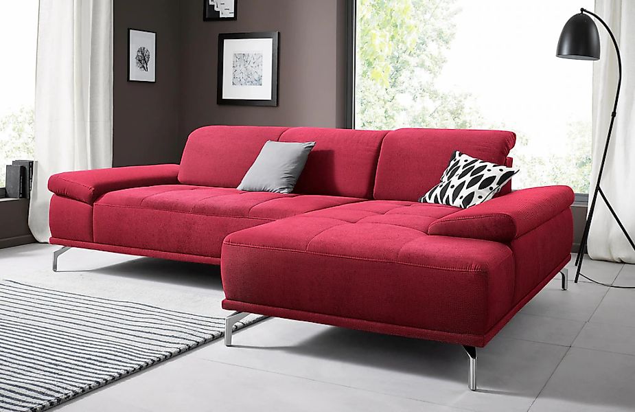 Places of Style Ecksofa "Caluna", Inkl.Sitztiefenverstellung, wahlweise mit günstig online kaufen