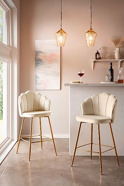 SalesFever Barhocker "Clam Barstuhl mit Stil" Set, 2er Set, Extravagantes M günstig online kaufen