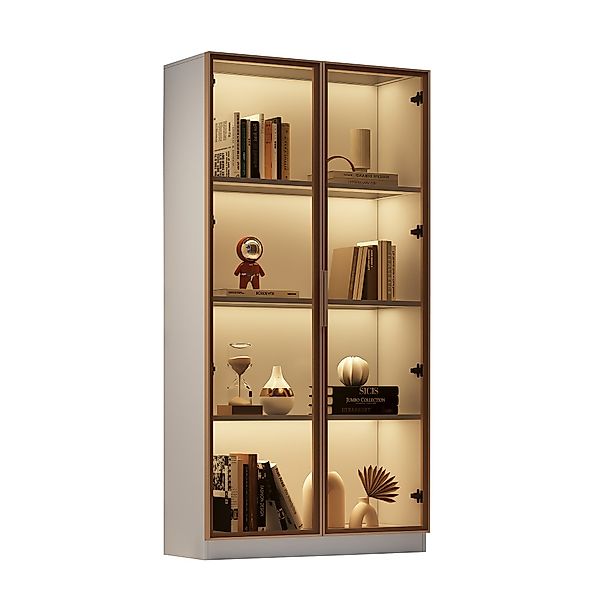 HAUSS SPOLE Vitrine 80x40x160cm mit LED-Beleuchtung, günstig online kaufen