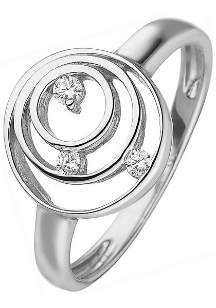 JOBO Fingerring, 925 Silber mit 3 Zirkonia günstig online kaufen