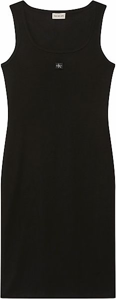 Calvin Klein Jeans Minikleid "BABY RIB WOVEN LABEL" Ohne Tasche Figurbetont günstig online kaufen