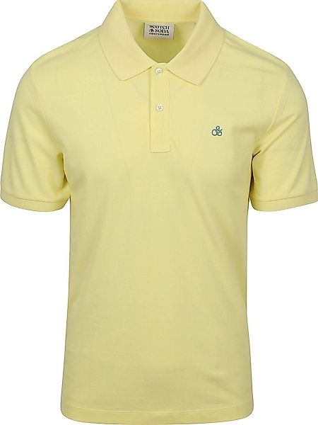 Scotch And Soda Core Piqué Poloshirt Gelb - Größe M günstig online kaufen