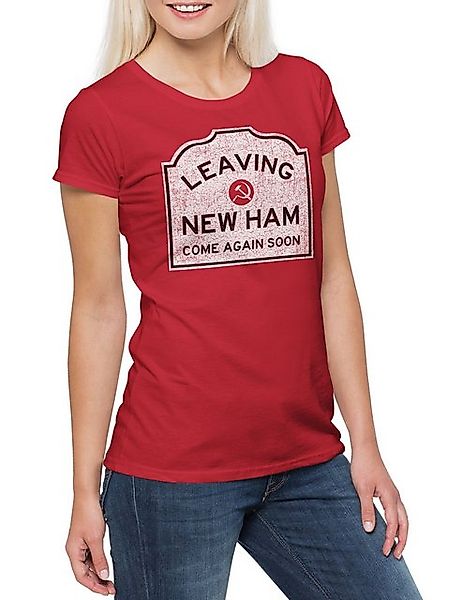 Urban Backwoods Print-Shirt Leaving New Ham Sign Damen T-Shirt The Schild R günstig online kaufen