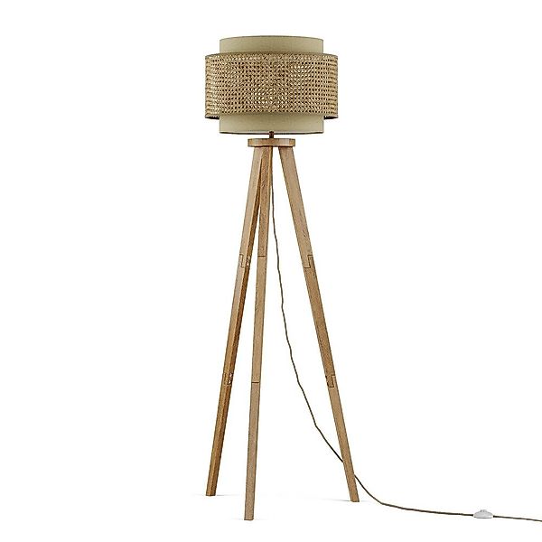 Vicco Stehlampe Morten, Rattan/Creme, 45 x günstig online kaufen