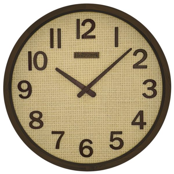 Holzwerk Funkwanduhr BOHO Ratten Designer Funk günstig online kaufen