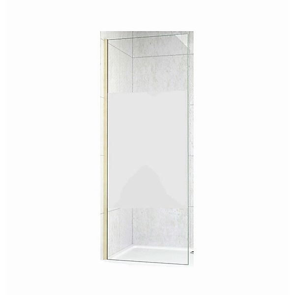 Duschparadies 140 x 200cm Walk in Dusche 10mm Nano Glas Duschwand Milchglas günstig online kaufen
