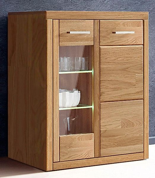 Home affaire Vitrine "Logo,100cm hoch,42 cm tief,Fronten Massivholz,6Fächer günstig online kaufen