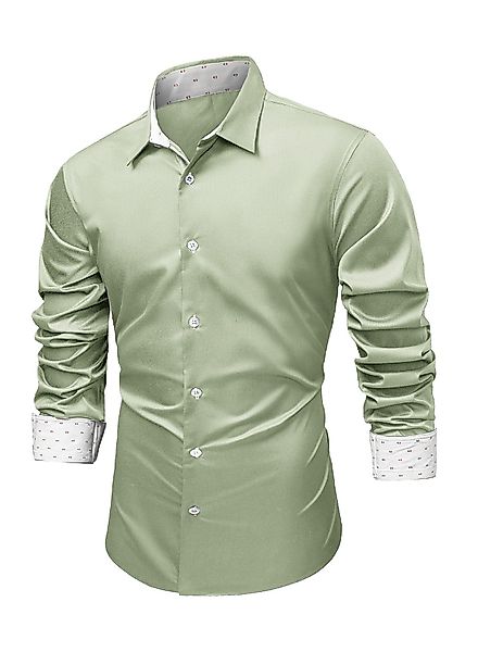 JMIERR Businesshemd Langarm Business Hemden Regular günstig online kaufen