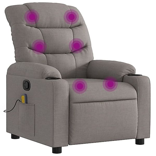 vidaXL Sessel Massagesessel Taupe Stoff (1-St) günstig online kaufen