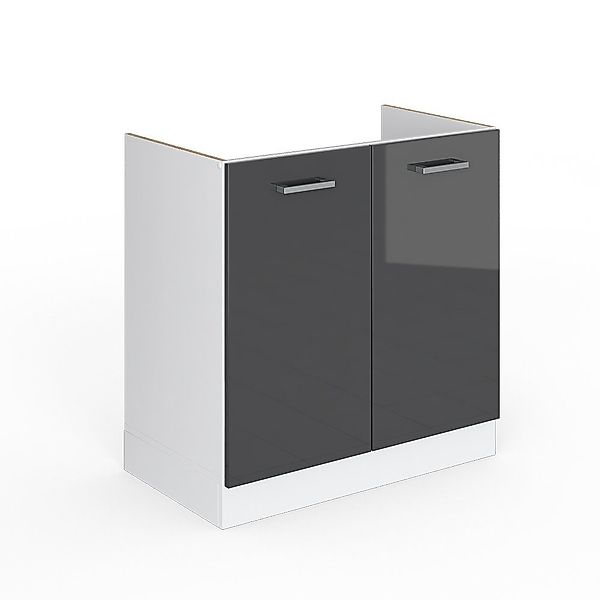 Vicco Schranksystem R-Line, Anthrazit Hochglanz/Weiß, 80 günstig online kaufen