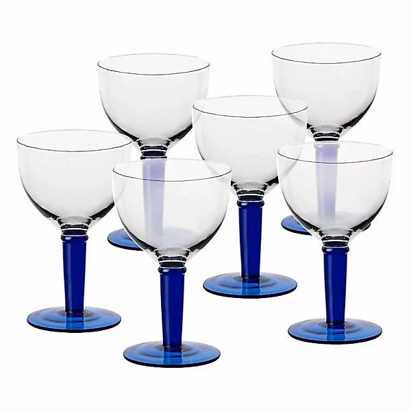 Eiscremeglas Lombardia 6er-Set blau ''Amore Vero'' (18,5cm) günstig online kaufen