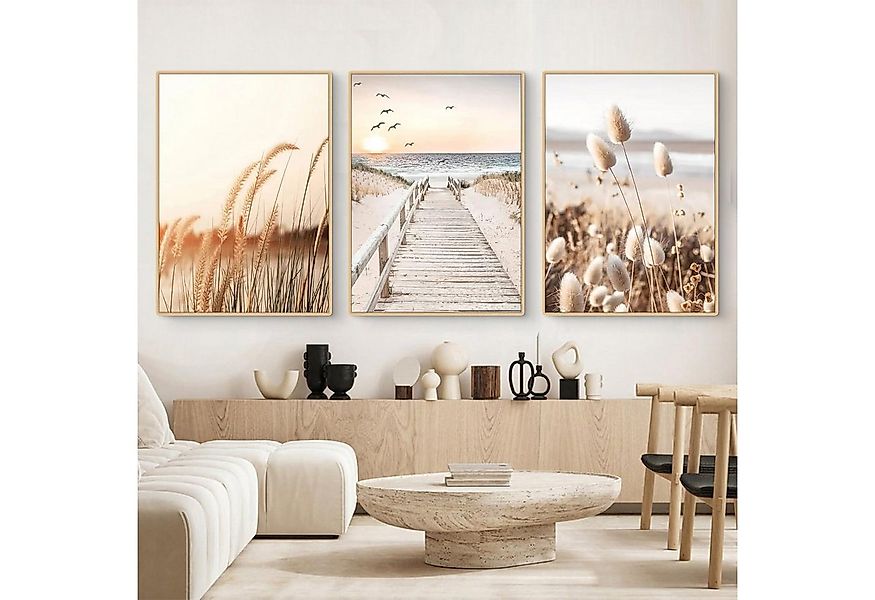 Uixxducc Poster 3er Set Natur Küsten Vögel Poster ohne Rahmen 30x40cm, Boho günstig online kaufen