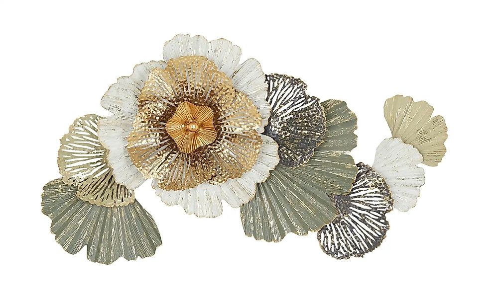 Wanddekoration  Blume ¦ mehrfarbig ¦ Metall ¦ Maße (cm): B: 91 H: 50 T: 8.5 günstig online kaufen