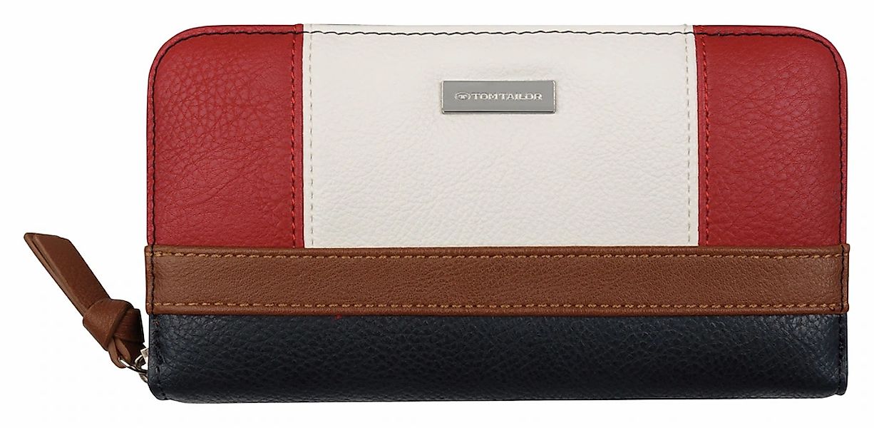 TOM TAILOR Geldbörse "Juna" aus soft genarbtem ledrigen Material mit glänze günstig online kaufen