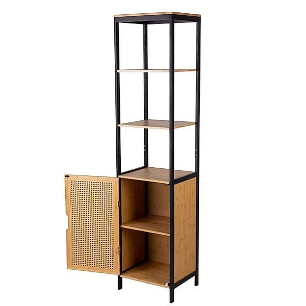 Natsen Hochschrank Bambus Badezimmerschrank mit 3 günstig online kaufen