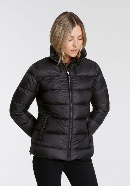 Polarino Daunenjacke ohne Kapuze für den Winter, aus leichtem Webmaterial, günstig online kaufen