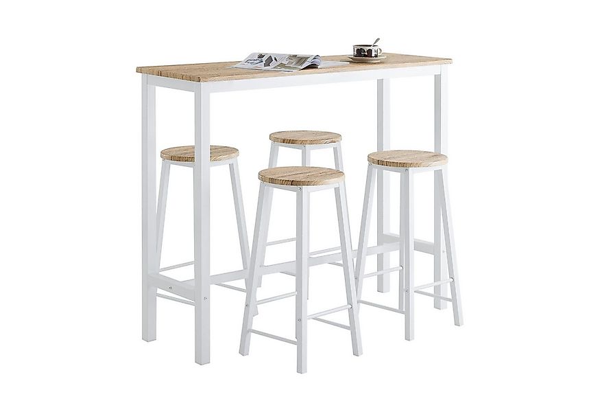 SoBuy Bartisch OGT22, Küchentisch Set, Esstisch mit 4 Stühlen platzsparend, günstig online kaufen