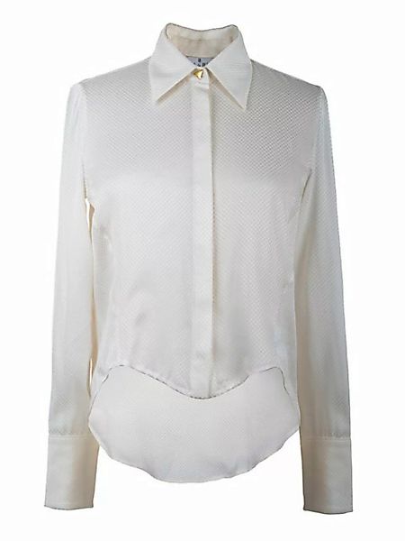 RUA & RUA Hemdbluse aus Seide Asymmetrisches Satin Hemd Bluse in Weiß. (1-t günstig online kaufen
