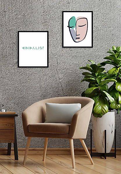 queence Bild "Minimalistic", Schriftzug-Schwarz-Weiß-Fashion-Mode-Magazinco günstig online kaufen