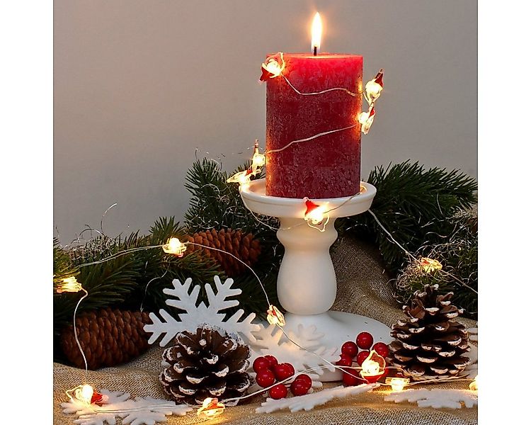 MARELIDA LED-Lichterkette LED Draht Santa Nikolaus Weihnachtsdeko Acryl 20L günstig online kaufen