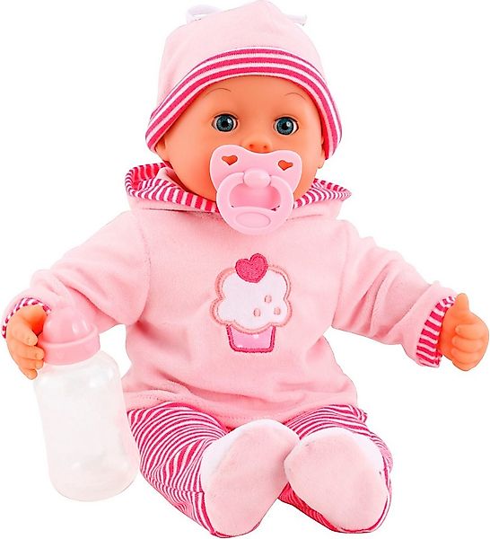 Bayer Babypuppe First Words Baby, 38 cm rosa/pink (3-tlg), mit Schlafaugen günstig online kaufen