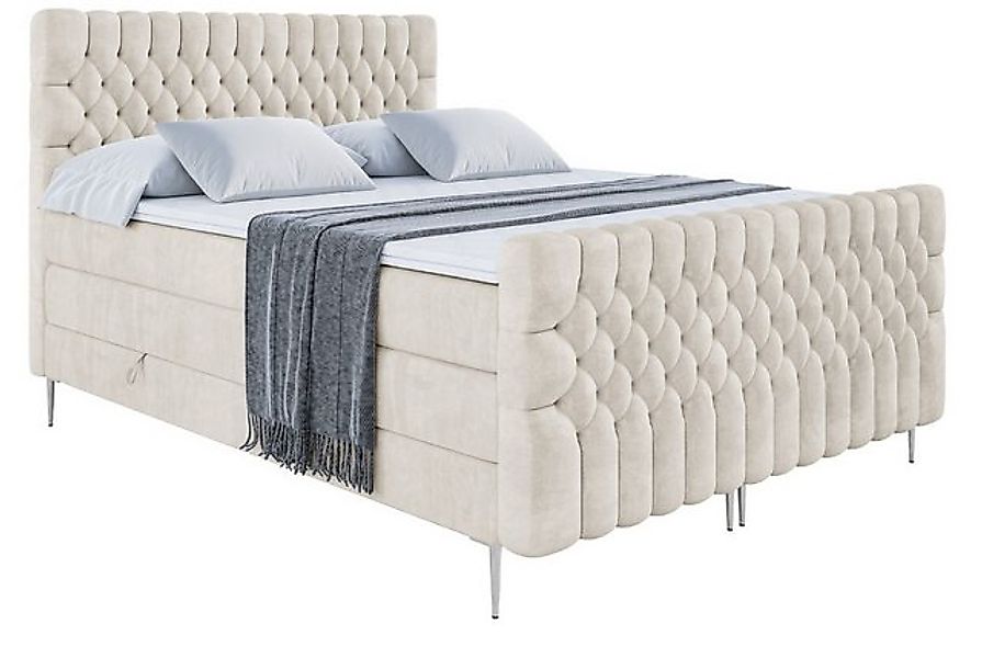 ALTDECOR Boxspringbett SERENE-F-Z KING (Multipocket-Matratze H4, H3 Matratz günstig online kaufen