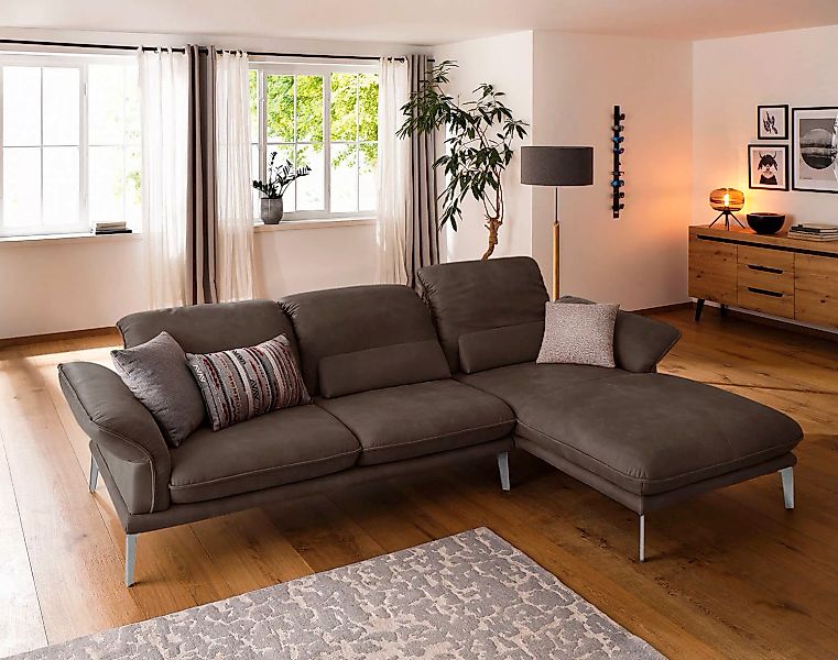 W.SCHILLIG Ecksofa sherry, Designsofa mit tollem Sitzkomfort, bequem, L-For günstig online kaufen