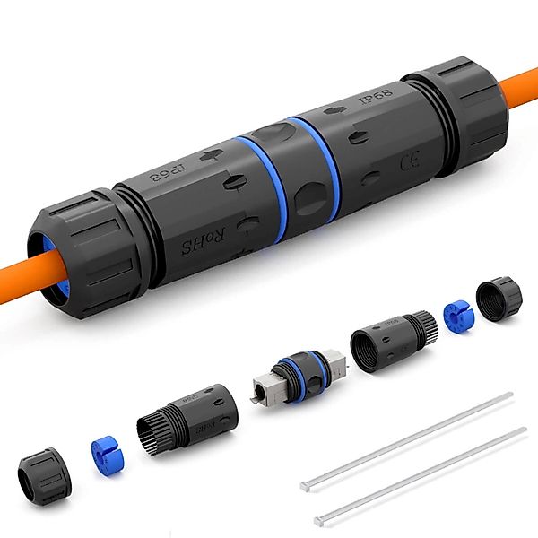 hb-digital LSA Verbinder Cat 7 Netzwerk Steckverbinder Außenbereich IP68 ID günstig online kaufen