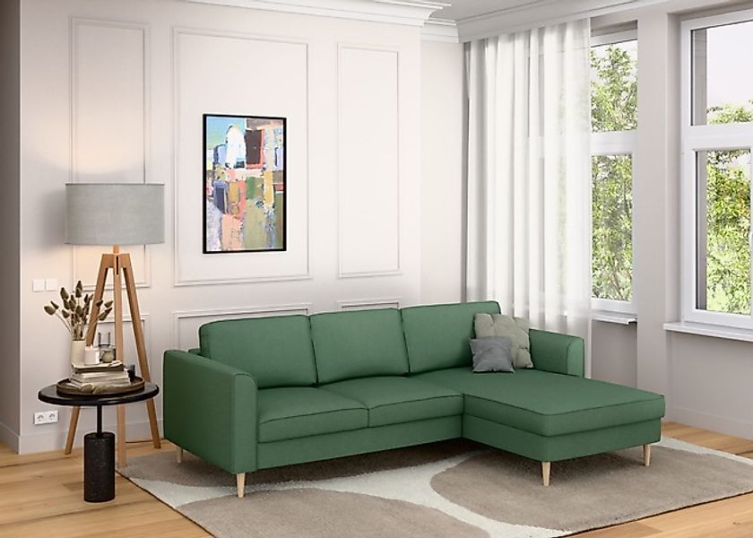 Home affaire Ecksofa »Booster, whlw. mit Schlaffunktion & Bettkasten, Fuß B günstig online kaufen