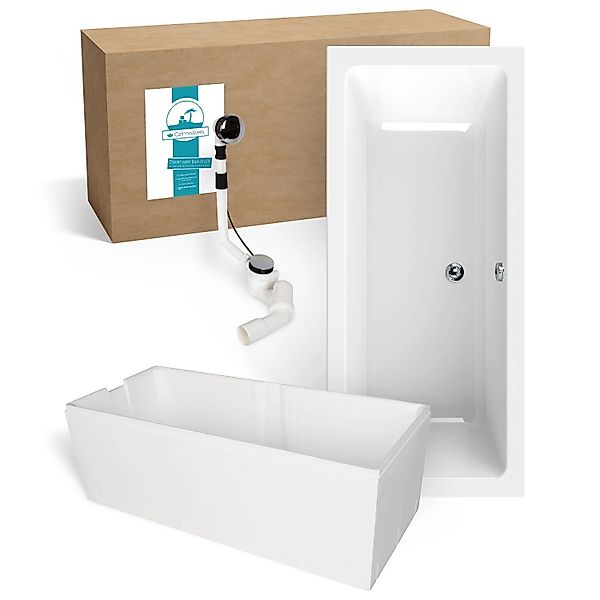 Calmwaters Badewanne Modern Select, Duowanne, 170 x 75 cm, Acryl, Wannenträ günstig online kaufen