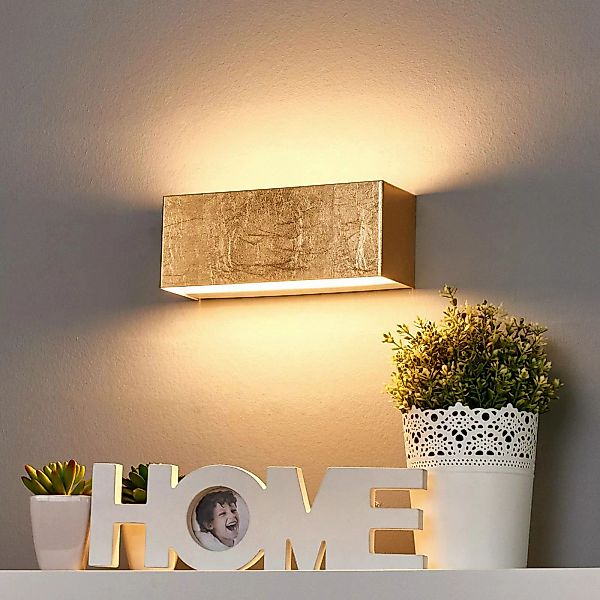 LED-Wandlampe Quentin, gold, 23 cm breit günstig online kaufen