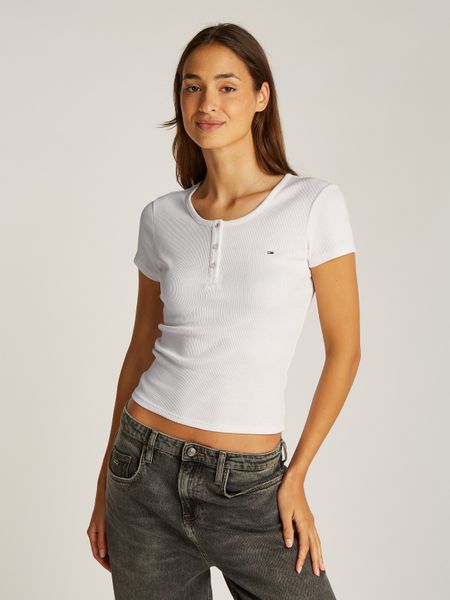 Tommy Jeans T-Shirt TJW SLIM BUTTON günstig online kaufen
