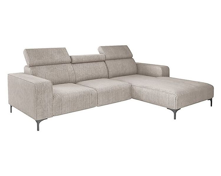 Deine Möbel 24 Wohnlandschaft KER XL hochwertiges elegantes modernes L-Sofa günstig online kaufen