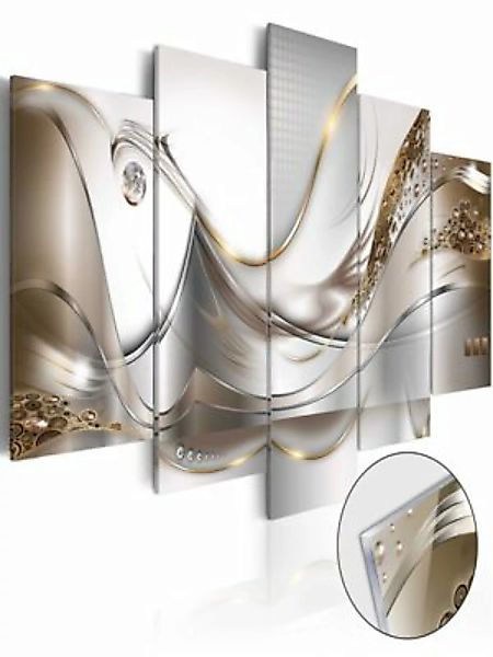 artgeist Acrylglasbild Golden Flight [Glass] mehrfarbig Gr. 200 x 100 günstig online kaufen