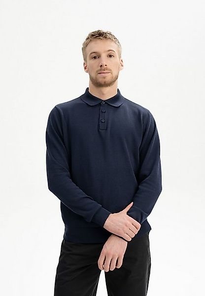 MELA Poloshirt Langarm Strick Poloshirt HARISH Rippbündchen günstig online kaufen