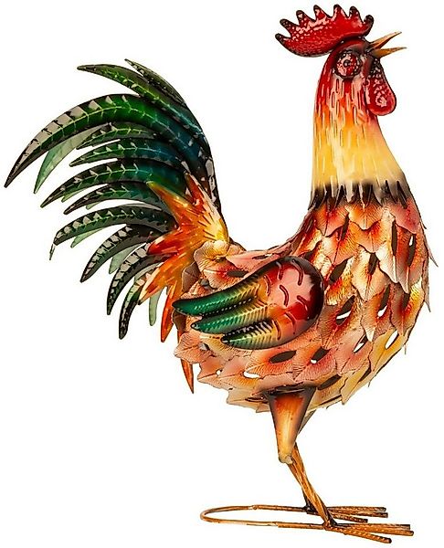 Geschenkestadl Tierfigur Hahn XXL Metallhahn 55cm Tierfigur Bauernhof Hof G günstig online kaufen