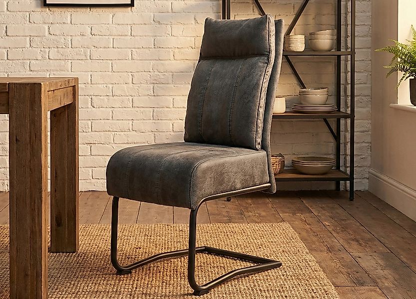 Massivart® Freischwinger mit Taschenfederkern, Microfaser Antiklook, Esszim günstig online kaufen