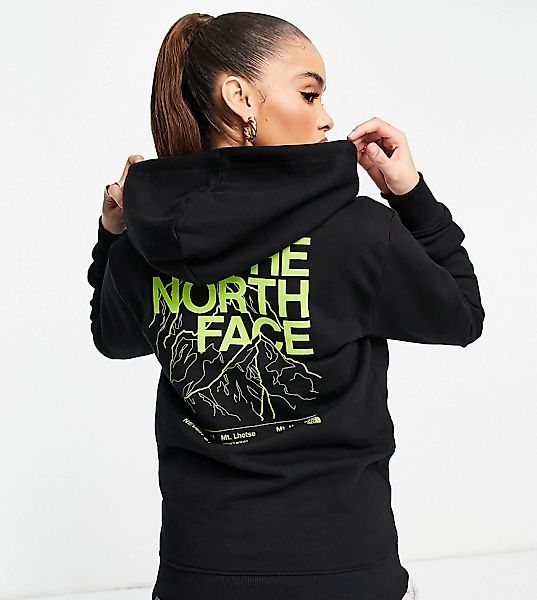 The North Face – Mountain Outline – Kapuzenpullover in Schwarz, exklusiv be günstig online kaufen