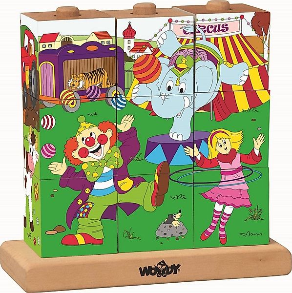 Woodyland Würfelpuzzle 93053 Holz Puzzle Cubes / Würfelpuzzle mit 4 Motiven günstig online kaufen